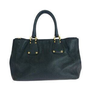 Prada shoulder tote Dino black Vitello leather bag